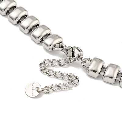 Non-Tarnish 304 Stainless Steel Rectangle Link Chain Necklaces NJEW-S431-02P-1