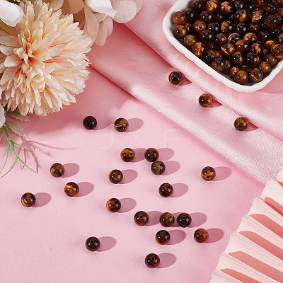 120Pcs Natural Tiger Eye Beads G-PA0001-05B-1