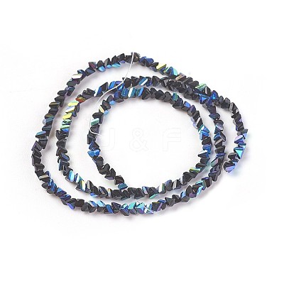 Electroplate Glass Beads Strands GLAA-F092-B01-1