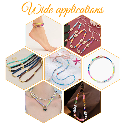 6 Strands 6 Colors Handmade Polymer Clay Beads CLAY-AR0001-19-1