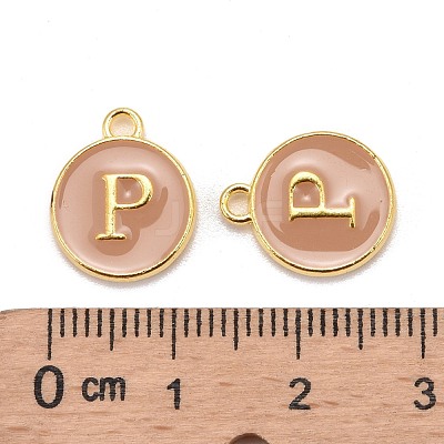 Golden Plated Alloy Enamel Charms X-ENAM-S118-06P-1