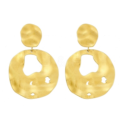 304 Stainless Steel Dangle Stud Earrings for Women EJEW-K268-13B-G-1