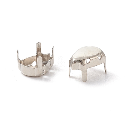 Brass Sew on Prong Settings KK-G246-7x10mm-P-1