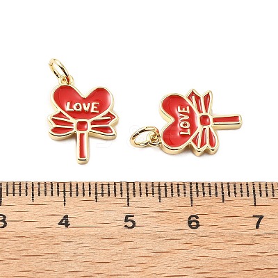 Brass Enamel Pendants KK-L237-025G-02-1