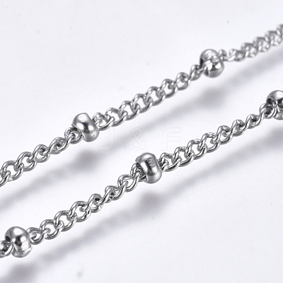 Tarnish Resistant 3.28 Feet 304 Stainless Steel Twisted Chains Curb Chain X-CHS-K008-11B-1