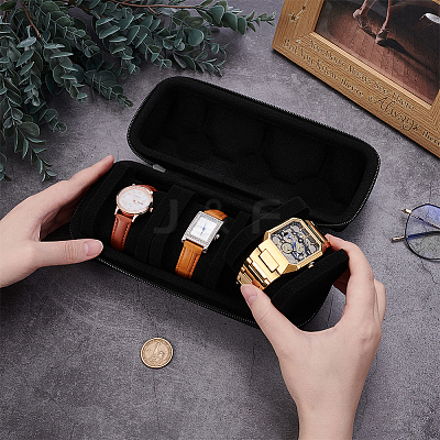 3-Slot Oxford Cloth Watch Roll Travel Cases AJEW-WH0348-719-1