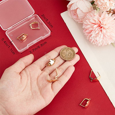 10Pcs Brass Hoop Earrings Findings FIND-BBC0002-17-1