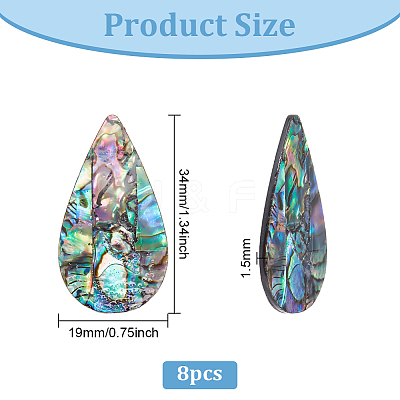 Natural Paua Shell Cabochons SHEL-BC0001-029B-1