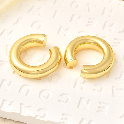 Rack Plating Brass Round Cuff Earrings EJEW-R150-16G-1