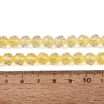 Crackle Transparent Glass Beads Strands GLAA-N068-06A-06-1