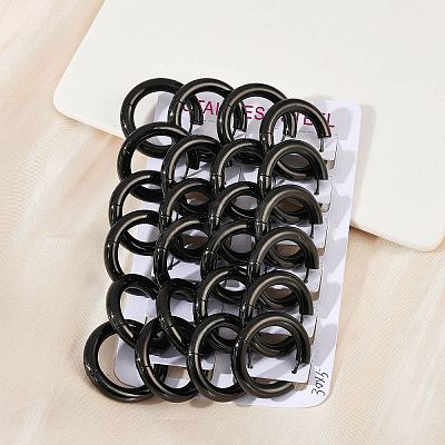 202 Stainless Steel Polishing Hoop Earrings EJEW-M106-02EB-07-1
