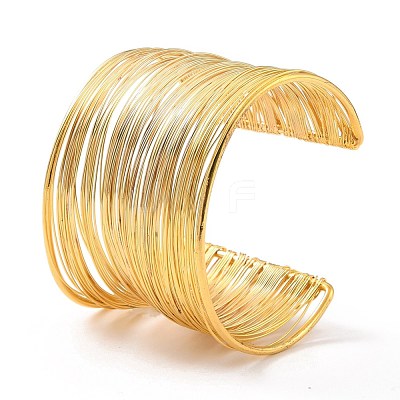 Wide Wire Upper Arm Cuff Band AJEW-G033-04G-1