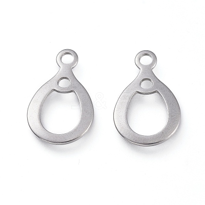 Non-Tarnish 201 Stainless Steel 2-Loop Link Pendants X-STAS-L232-085P-1