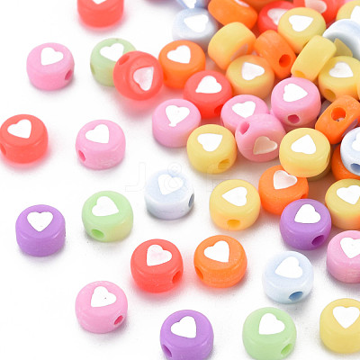 Opaque Acrylic Beads X-MACR-T027-01-1