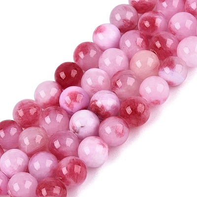 Natural Dyed Persian Jade Gemstone Bead Strands G-R271-6mm-XP22-1