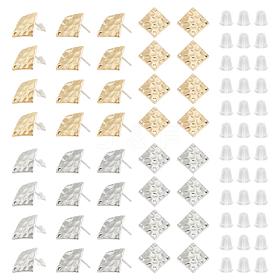 40Pcs 2 Color Alloy Stud Earring Findings FIND-DC0001-97-1