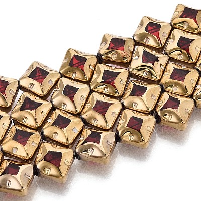 Electroplate Glass Beads Strands EGLA-T021-24F-1