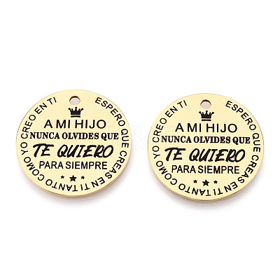 201 Stainless Steel Pendants LS-STAS-T064-37G-22-1
