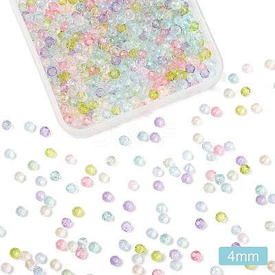 720Pcs 9 Colors Transparent Baking Paint Glass Beads DGLA-YW0001-48B-1