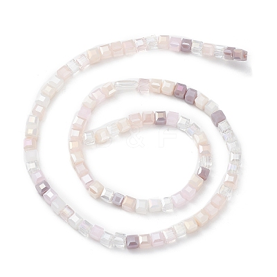 Gradient Color Electroplate Glass Bead Strands X1-GLAA-E042-05E-1