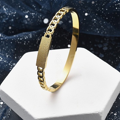 Ion Plating(IP) 304 Stainless Steel Hinged Bangles for Women BJEW-A011-21G-1