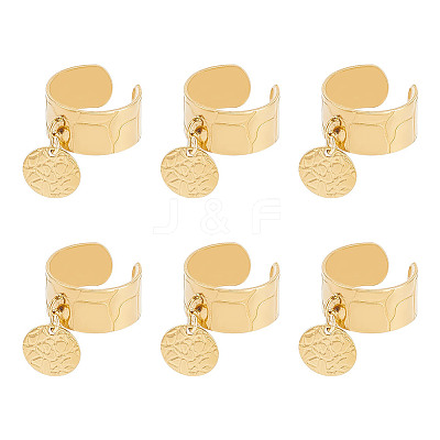 304 Stainless Steel Open Cuff Finger Rings RJEW-UN00010-1