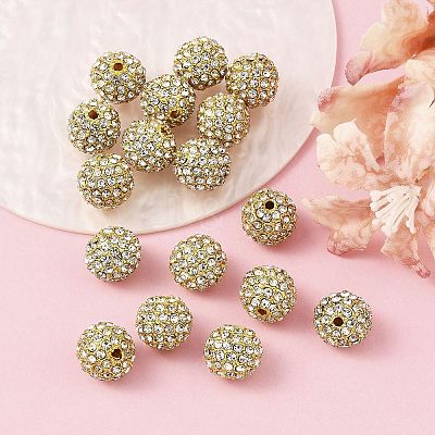 Alloy Rhinestone Beads RB-A034-12mm-A01G-1