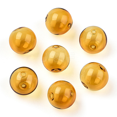 Transparent Blow High Borosilicate Glass Globe Beads X-GLAA-T003-09C-1