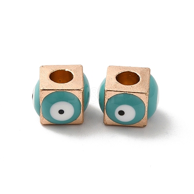 Alloy Enamel European Beads ENAM-D049-02KCG-04-1