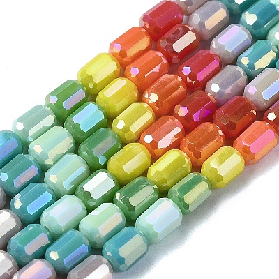 Electroplate Glass Beads Strands EGLA-C004-07-1