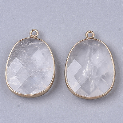 Natural Quartz Crystal Pendants G-T131-08J-1