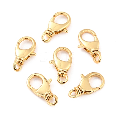 Brass Lobster Claw Clasps KK-D065-01G-1