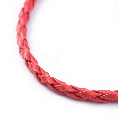 Trendy Braided Imitation Leather Bracelet Making BJEW-S076-001-1