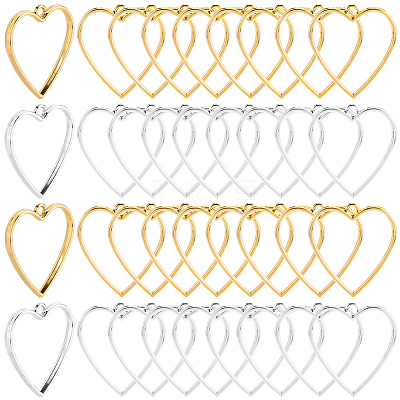40Pcs 2 Colors Alloy Pendants FIND-SP0004-97B-1
