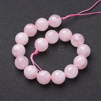Natural Rose Quartz Beads Strands G-G099-F12mm-15-1