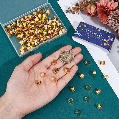 200Pcs Zinc Alloy Dreadlocks Beads Hair Decoration FIND-SC0020-34-1