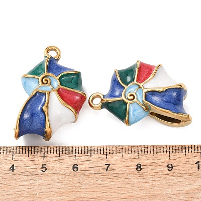 304 Stainless Steel Enamel Pendants STAS-N114-11G-02-1
