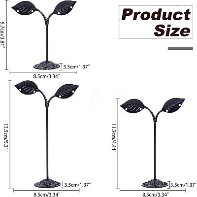 3 Pcs Iron Earring Displays Sets EDIS-FG0001-09-1