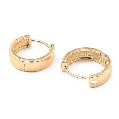 Brass Thick Hoop Earrings EJEW-I289-10B-KCG-1