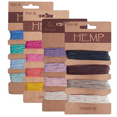 4 Cards 4 Style Jute Cord OCOR-SZ0001-15-1