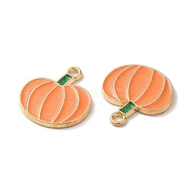 Light Gold Plated Alloy Enamel Pendants ENAM-L040-001LG-1
