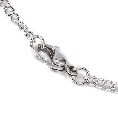 Tarnish Resistant Unisex Casual Style 304 Stainless Steel Curb Chain Necklaces STAS-O037-54P-1