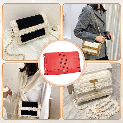 DIY PU Imitation Leather Bag Knitting Set for Purse Making PURS-WH0005-01E-1