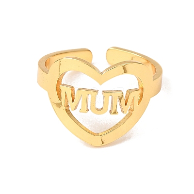 304 Stainless Steel Open Cuff Rings Set for Women SA-CBABC0E-07G-1