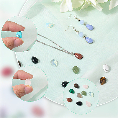 36Pcs 12 Styles Natural & Synthetic Mixed Gemstone Cabochons G-SP0001-41-1