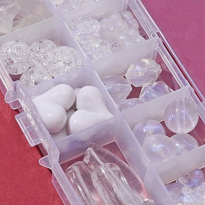 9 Style Transparent and Opaque Acrylic Beads OACR-FS0001-11-1