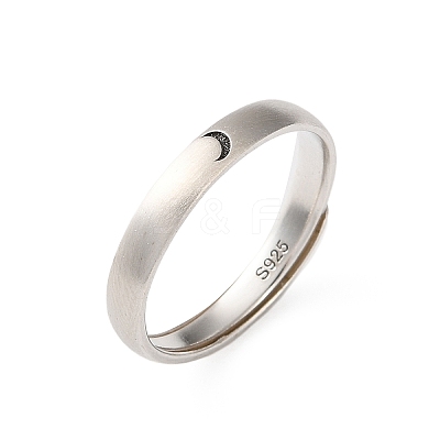 925 Sterling Silver Adjustable Finger Rings RJEW-H252-02A-P-1