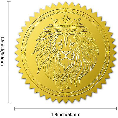 Plastic Self Adhesive Gold Foil Embossed Stickers DIY-WH0211-175-1