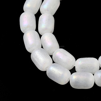 Natural Selenite Beads Strands G-F750-B-21-1