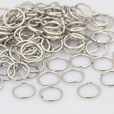 Tarnish Resistant 304 Stainless Steel Open Jump Rings STAS-N015-01-1